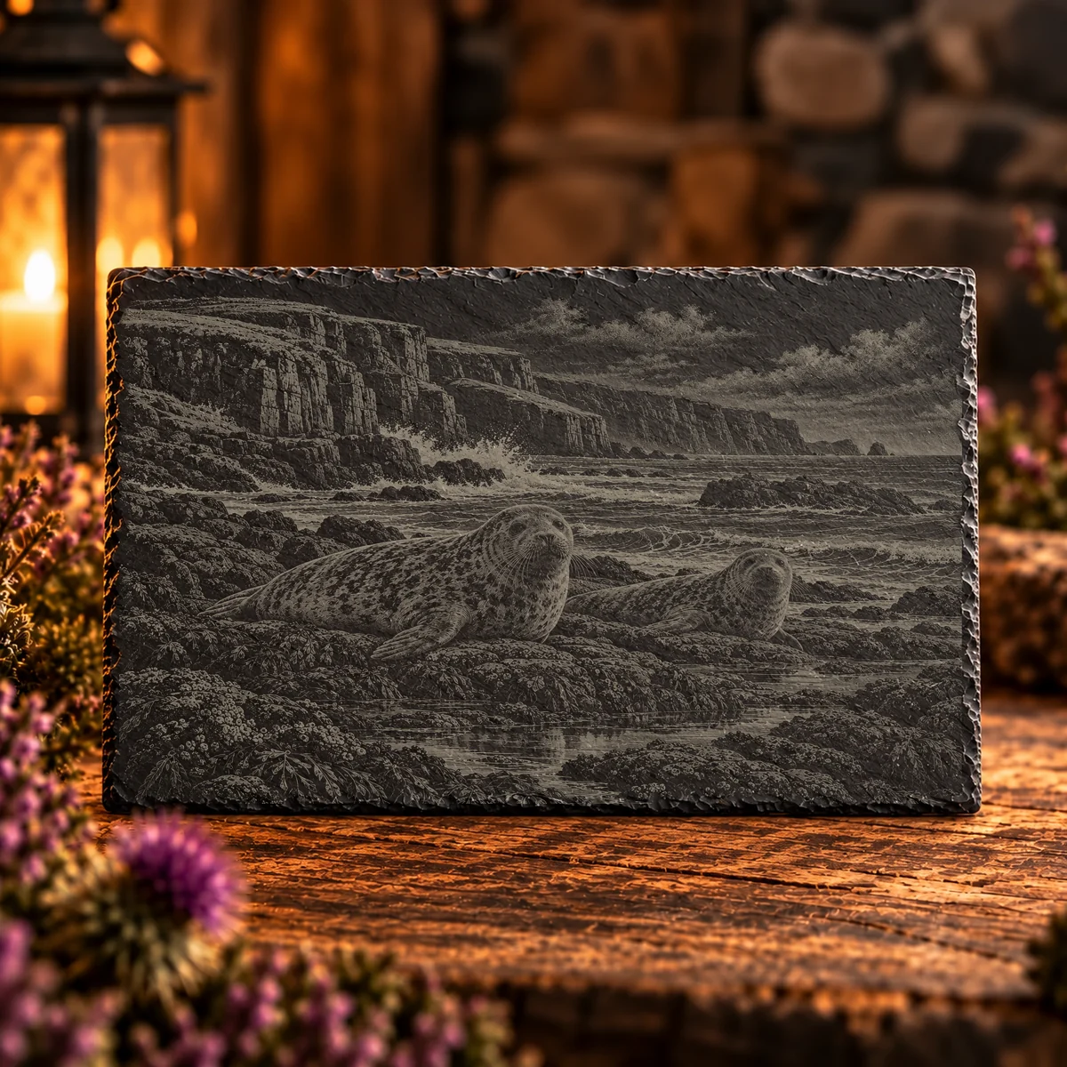 Seal Cove Coastal Slate Art