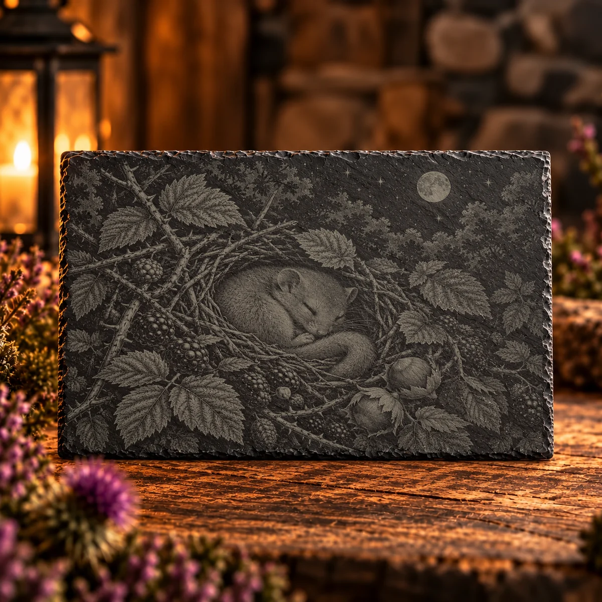 Dormouse Dream Woodland Slate Art