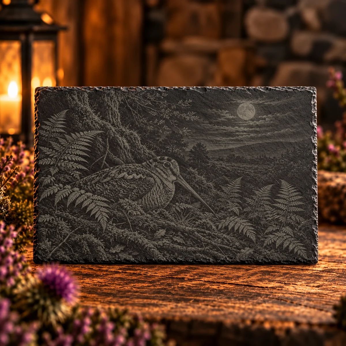 Woodcock Hide Woodland Slate Art